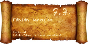 Fábián Herkules névjegykártya